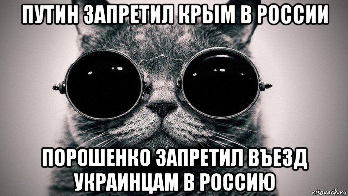 путин запретил крым в россии порошенко запретил въезд украинцам в россию, Мем Котоматрица