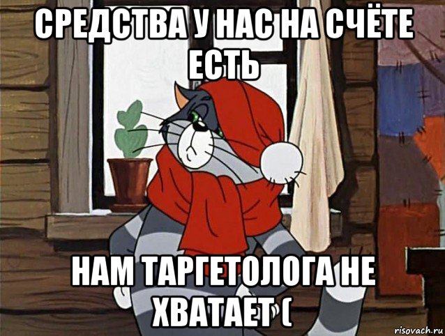 средства у нас на счёте есть нам таргетолога не хватает (, Мем Кот Матроскин