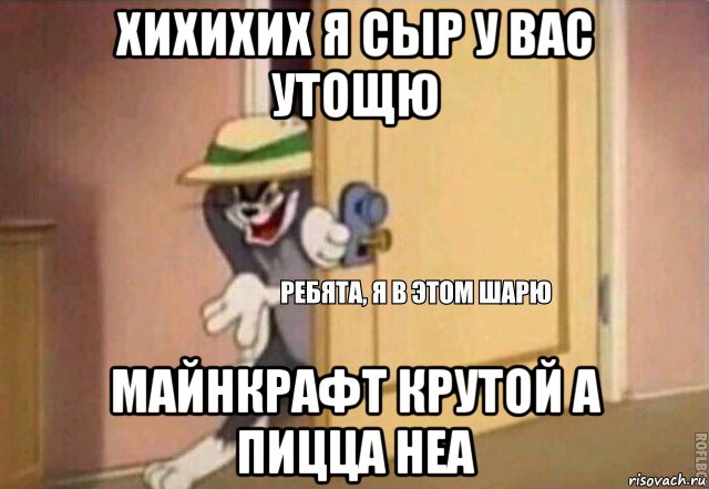 хихихих я сыр у вас утощю майнкрафт крутой а пицца неа, Мем    Ребята я в этом шарю