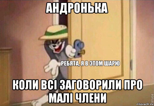 андронька коли всі заговорили про малі члени, Мем    Ребята я в этом шарю