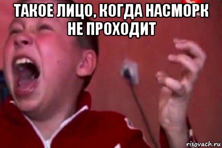 такое лицо, когда насморк не проходит , Мем  Сашко Фокин орет