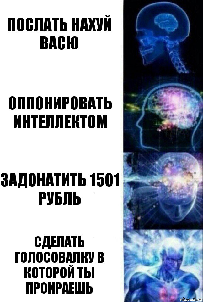 послать нахуй васю оппонировать интеллектом задонатить 1501 рубль сделать голосовалку в которой ты проираешь, Комикс  Сверхразум