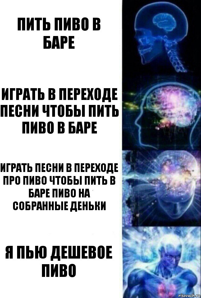 пить пиво в баре играть в переходе песни чтобы пить пиво в баре играть песни в переходе про пиво чтобы пить в баре пиво на собранные деньки я пью дешевое пиво, Комикс  Сверхразум