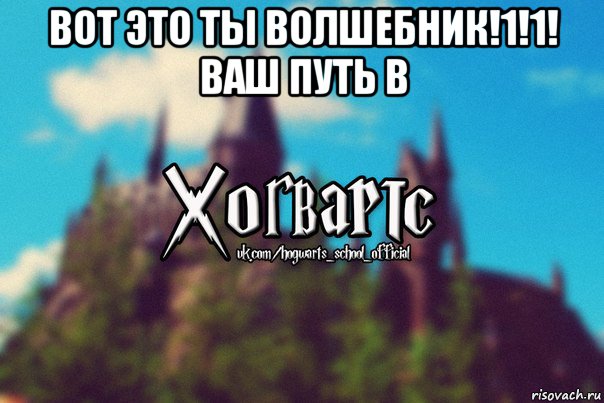 вот это ты волшебник!1!1! ваш путь в , Мем Хогвартс