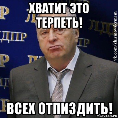 хватит это терпеть! всех отпиздить!, Мем Хватит это терпеть (Жириновский)