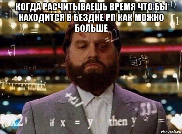 когда расчитываешь время что бы находится в бездне рп как можно больше 