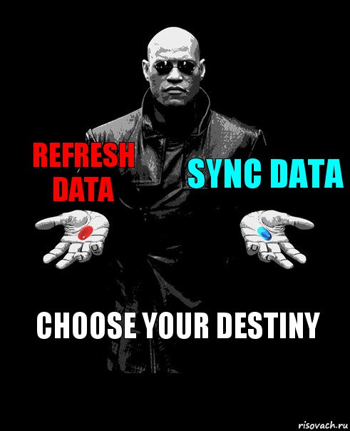 Refresh Data Sync Data Choose your destiny, Комикс Выбор