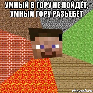 умный в гору не пойдёт, умный гору разьебёт 