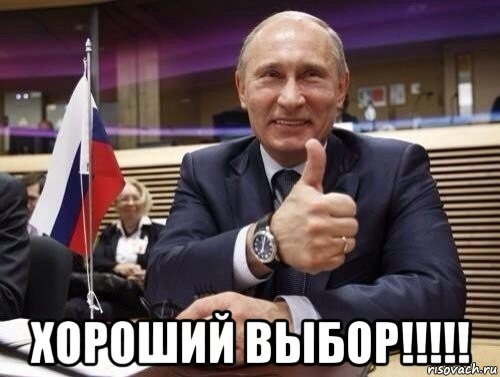  хороший выбор!!!!!, Мем Путин