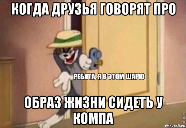 когда друзья говорят про образ жизни сидеть у компа, Мем    Ребята я в этом шарю