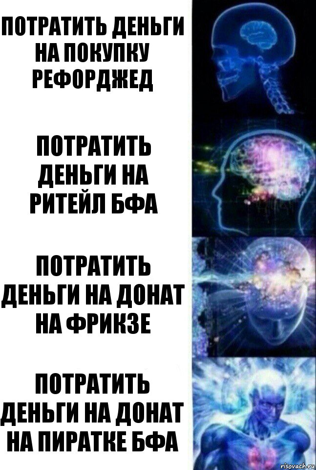 потратить деньги на покупку рефорджед потратить деньги на ритейл бфа потратить деньги на донат на фрикзе потратить деньги на донат на пиратке бфа, Комикс  Сверхразум