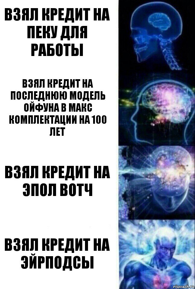 взял кредит на пеку для работы взял кредит на последнюю модель ойфуна в макс комплектации на 100 лет взял кредит на эпол вотч взял кредит на эйрподсы, Комикс  Сверхразум