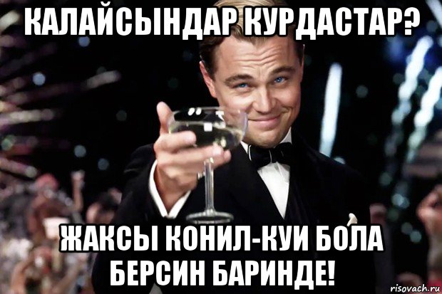 калайсындар курдастар? жаксы конил-куи бола берсин баринде!, Мем Великий Гэтсби (бокал за тех)