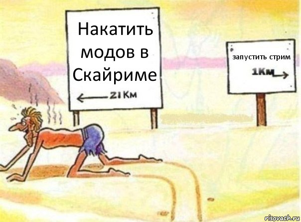 Накатить модов в Скайриме запустить стрим