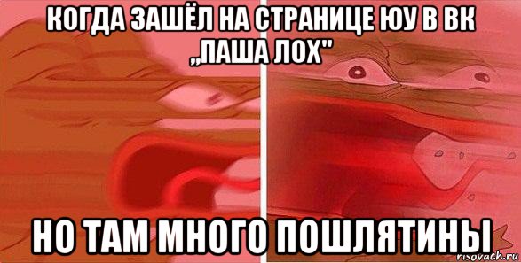 когда зашёл на странице юу в вк ,,паша лох" но там много пошлятины, Мем Бесит