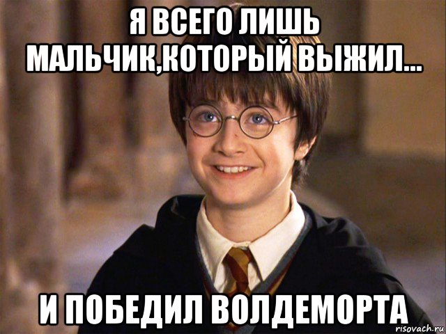 я всего лишь мальчик,который выжил... и победил волдеморта, Мем Гарри Поттер