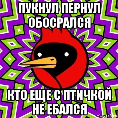 пукнул пернул обосрался кто еще с птичкой не ебался, Мем Омская птица