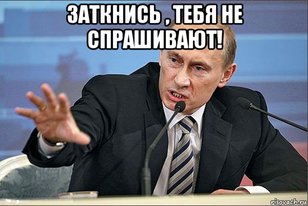 заткнись , тебя не спрашивают! , Мем Путин