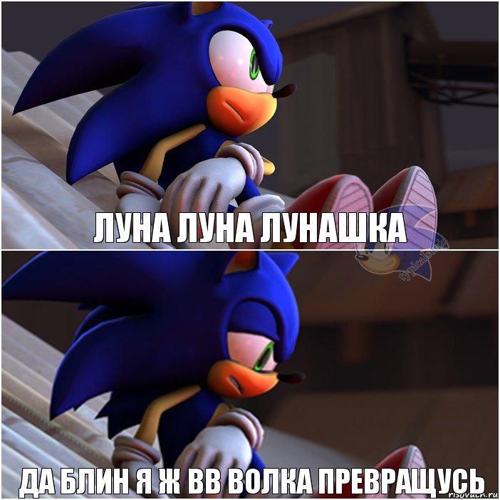 луна луна лунашка да блин я ж вв волка превращусь, Комикс Sonic 1