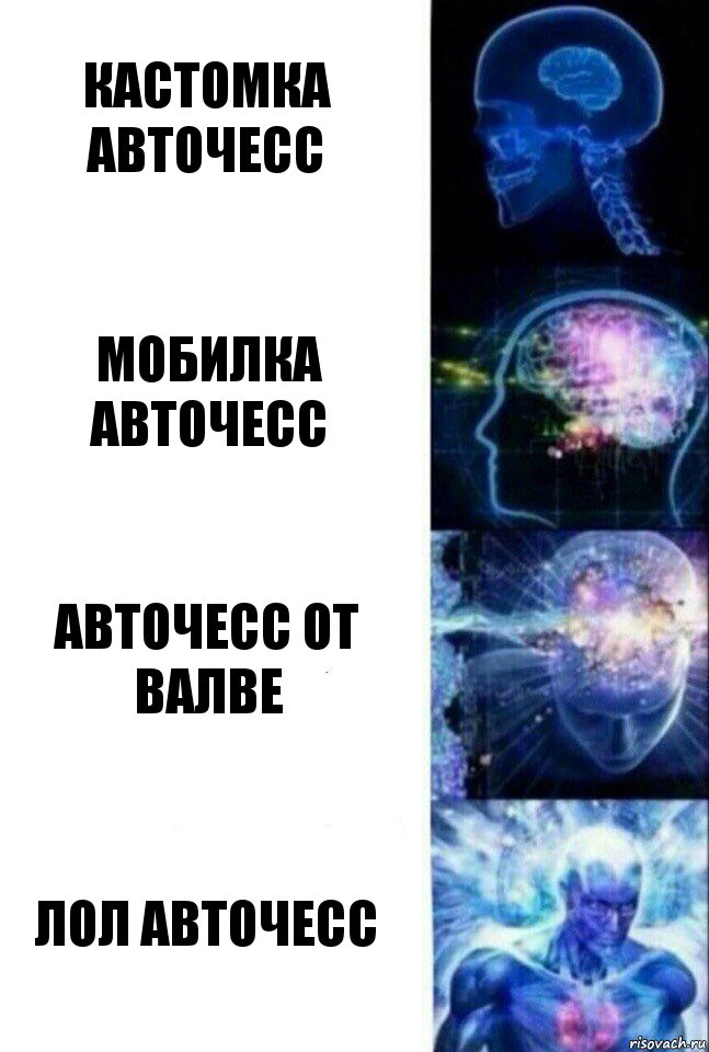 кастомка авточесс Мобилка авточесс Авточесс от ВАЛВЕ ЛОЛ АВТОЧЕСС, Комикс  Сверхразум