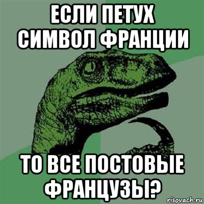 если петух символ франции то все постовые французы?, Мем Филосораптор