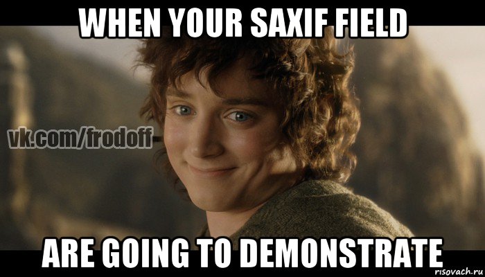 when your saxif field are going to demonstrate