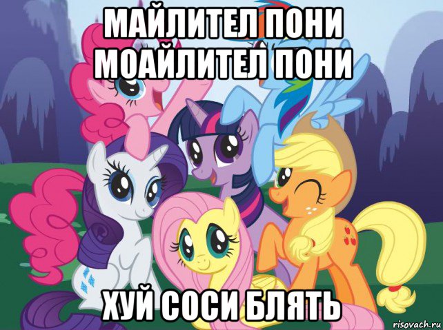 майлител пони моайлител пони хуй соси блять, Мем My little pony