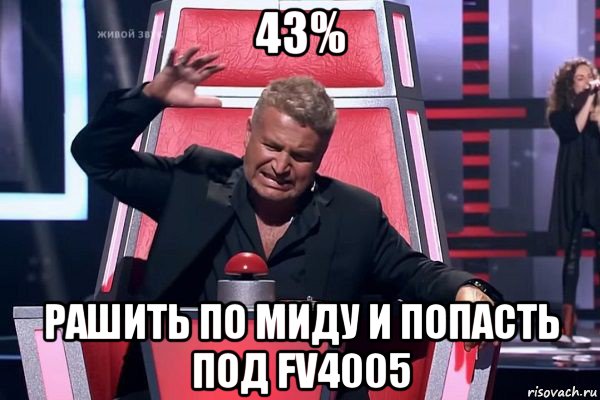 43% рашить по миду и попасть под fv4005, Мем   Отчаянный Агутин