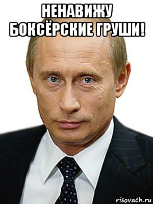ненавижу боксёрские груши! , Мем Путин