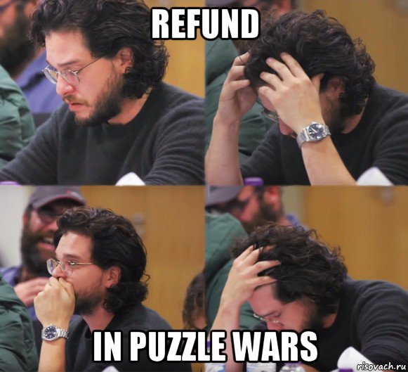 refund in puzzle wars, Комикс  Расстроенный Джон Сноу