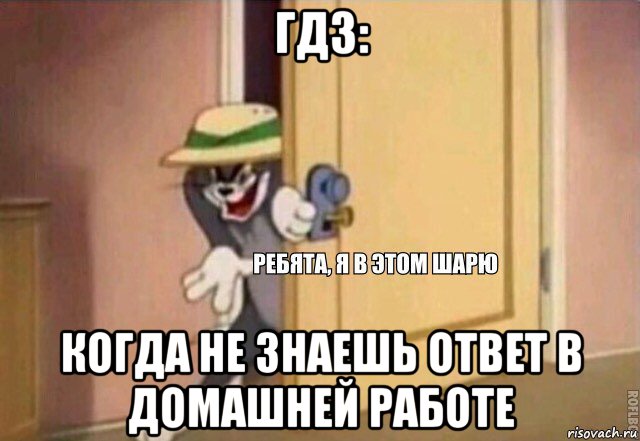 гдз: когда не знаешь ответ в домашней работе, Мем    Ребята я в этом шарю