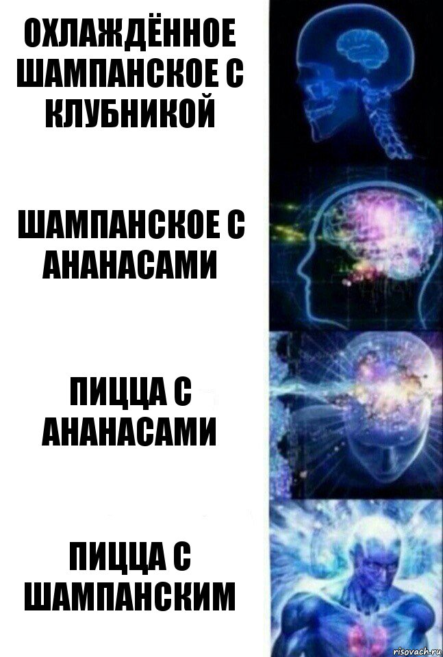 Охлаждённое шампанское с клубникой Шампанское с ананасами Пицца с ананасами Пицца с шампанским, Комикс  Сверхразум