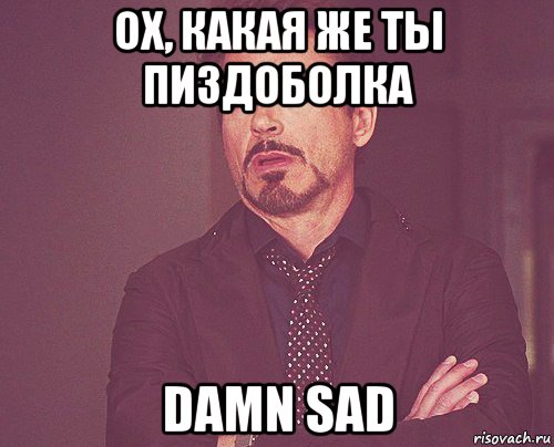 ох, какая же ты пиздоболка damn sad, Мем твое выражение лица