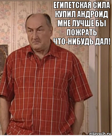 Египетская сила купил андроид мне лучше бы пожрать что-нибудь дал!, Комикс Николай Петрович Воронин