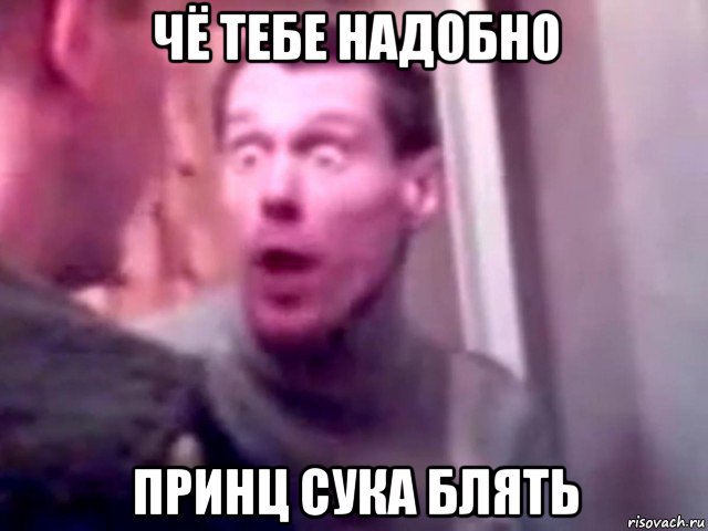 чё тебе надобно принц сука блять