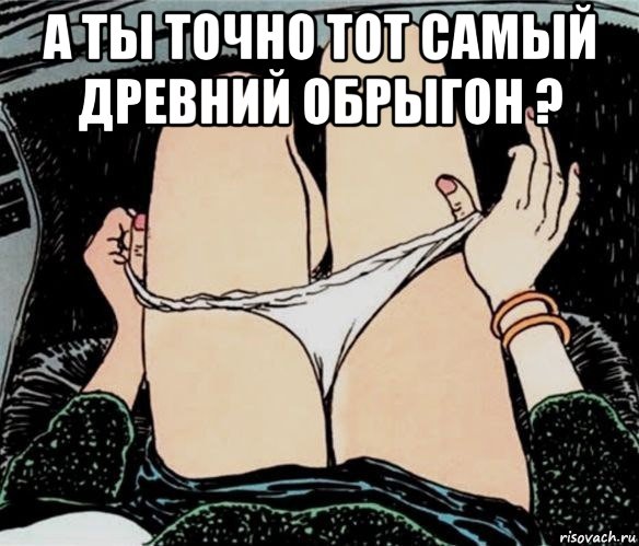 а ты точно тот самый древний обрыгон ? , Мем А ты точно