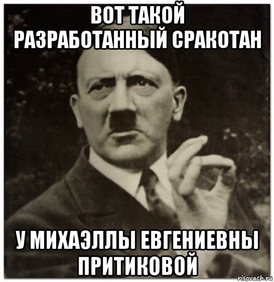 вот такой разработанный сракотан у михаэллы евгениевны притиковой, Мем гитлер нельзя просто так