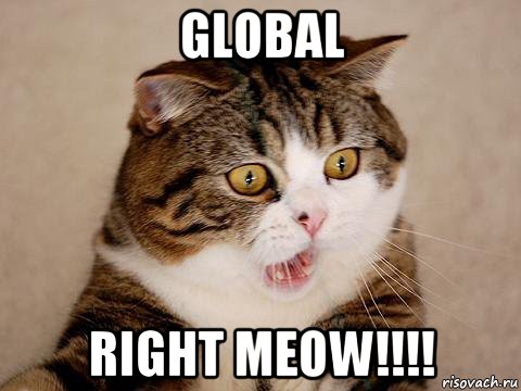 global right meow!!!!, Мем  сердитый кот