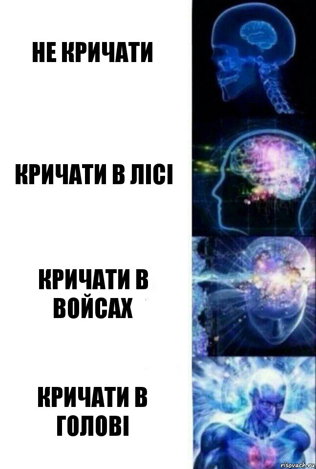 Не кричати Кричати в лісі Кричати в войсах Кричати в голові, Комикс  Сверхразум