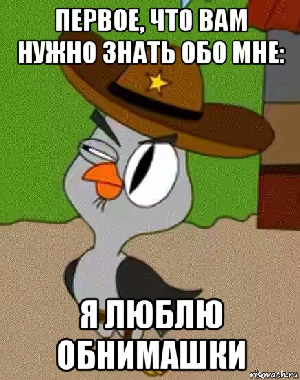 первое, что вам нужно знать обо мне: я люблю обнимашки, Мем    Упоротая сова