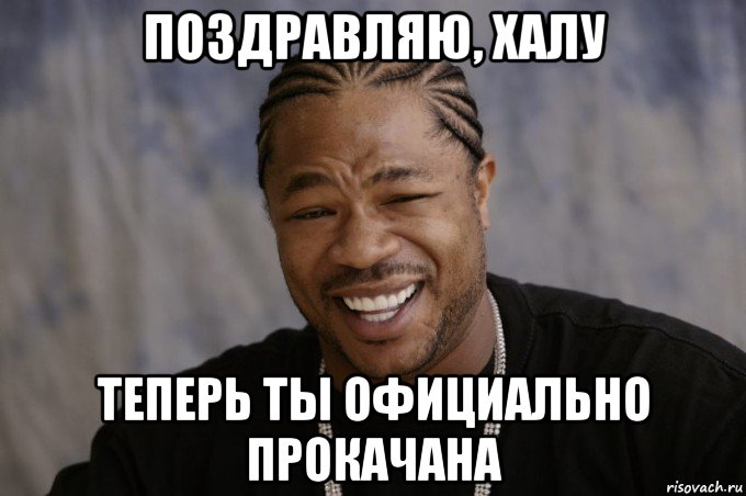 поздравляю, халу теперь ты официально прокачана, Мем Xzibit