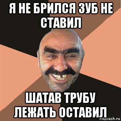 я не брился зуб не ставил шатав трубу лежать оставил, Мем Я твой дом труба шатал