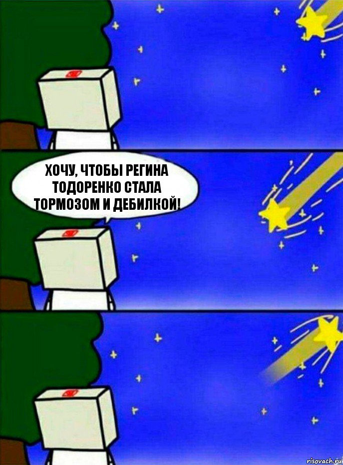 Хочу, чтобы Регина Тодоренко стала тормозом и дебилкой!, Комикс   Загадал желание