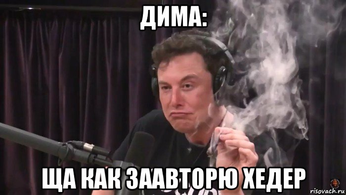 дима: ща как заавторю хедер, Мем Илон Маск