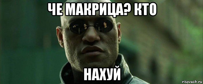 че макрица? кто нахуй, Мем  морфеус