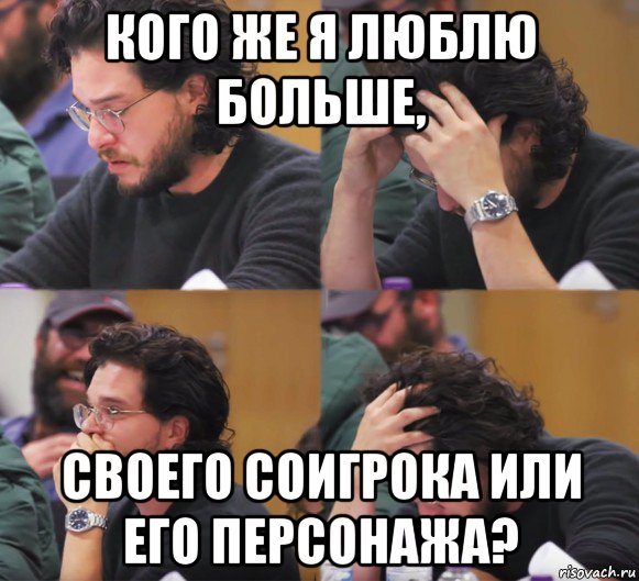 кого же я люблю больше, своего соигрока или его персонажа?, Комикс  Расстроенный Джон Сноу