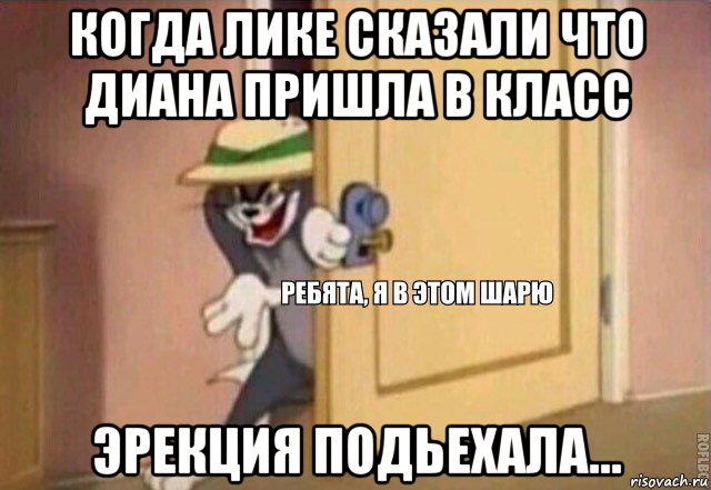 когда лике сказали что диана пришла в класс эрекция подьехала..., Мем    Ребята я в этом шарю