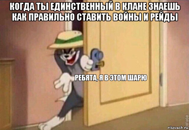 когда ты единственный в клане знаешь как правильно ставить войны и рейды , Мем    Ребята я в этом шарю