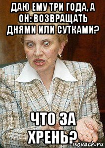 даю ему три года, а он: возвращать днями или сутками? что за хрень?, Мем Судья Егорова