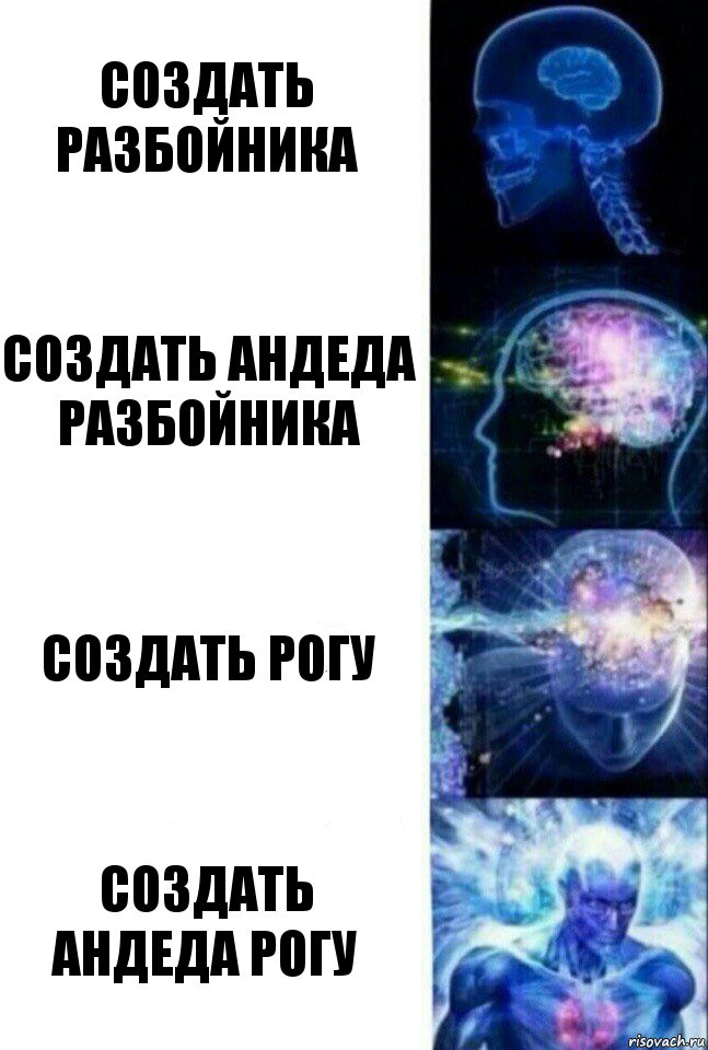 Создать разбойника Создать Андеда разбойника Создать рогу Создать Андеда рогу, Комикс  Сверхразум